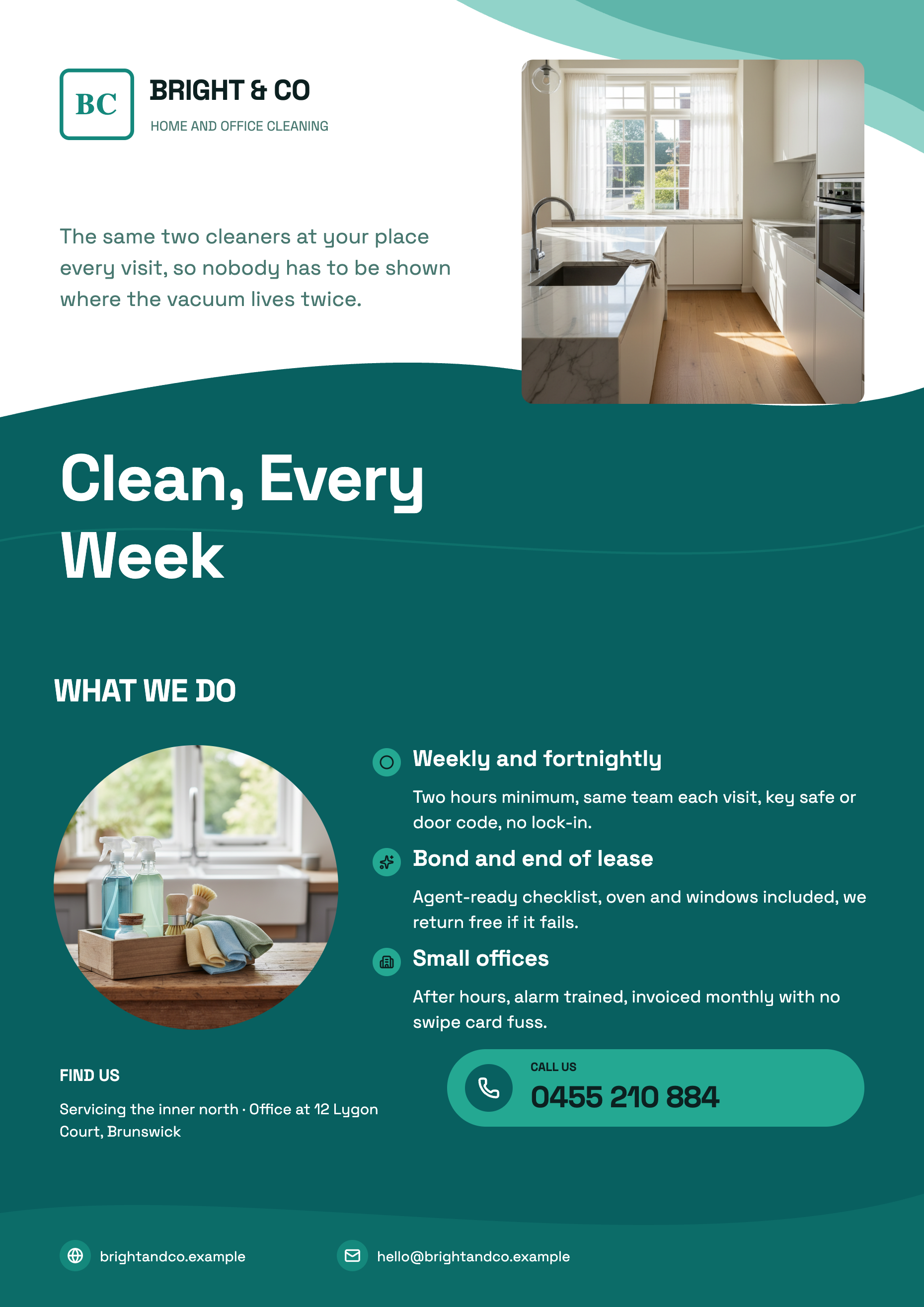 Cleaning service flyer example