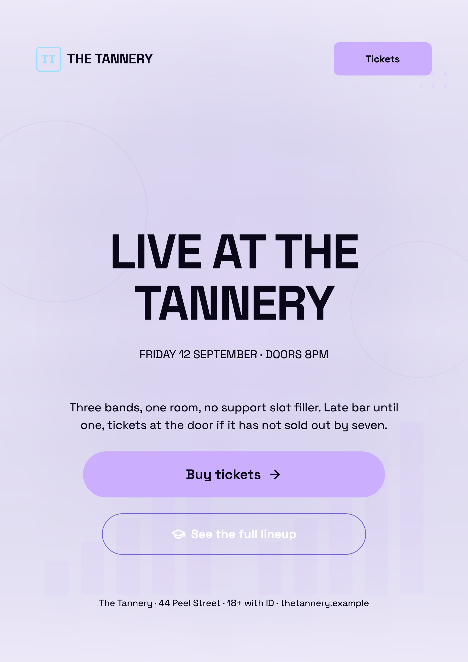 Concert and live music flyer example