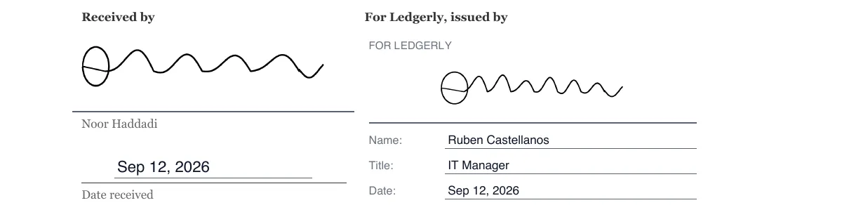 Sign an equipment loan agreement online example