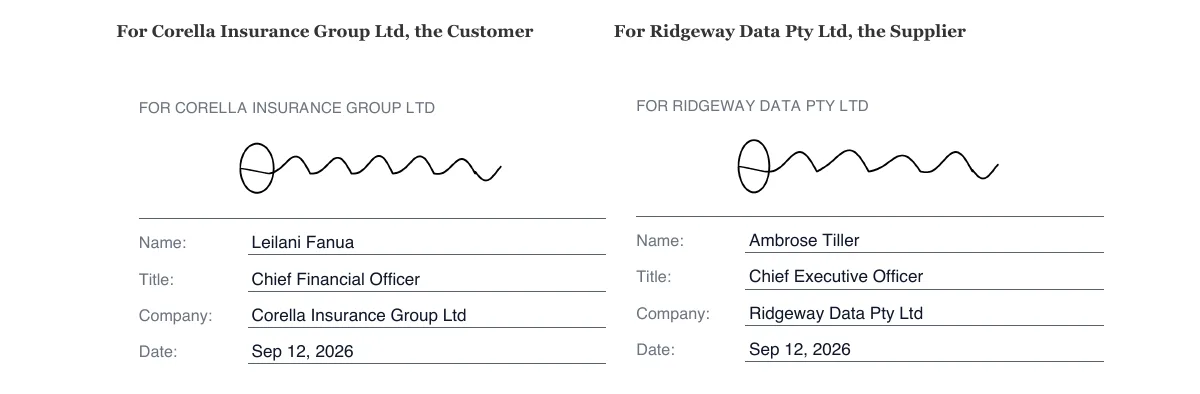 Sign a Master Services Agreement Online, Two Companies