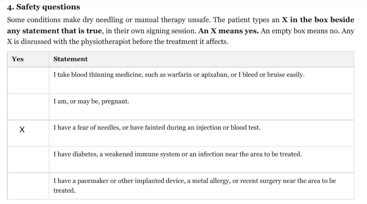 Sign a physiotherapy consent form online example