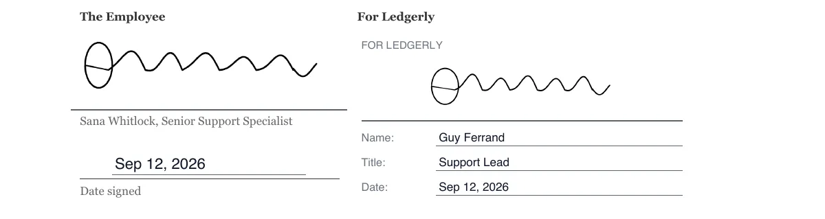 Sign a remote work agreement online example