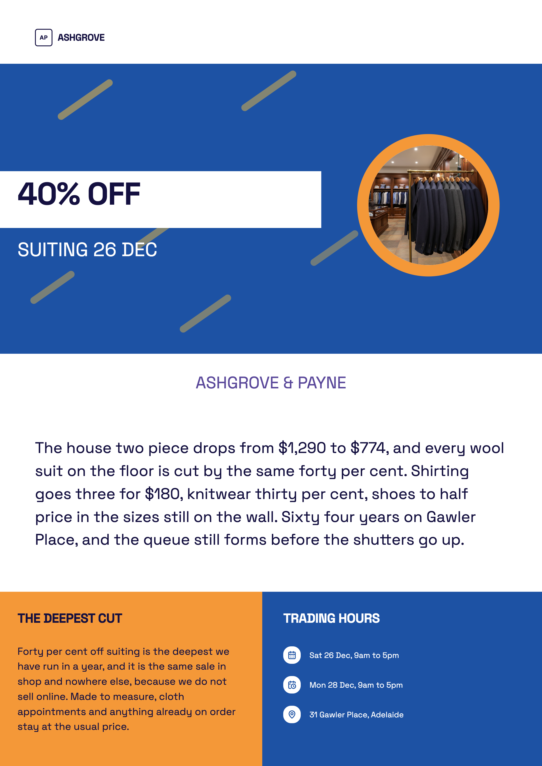 Boxing Day sale flyer example