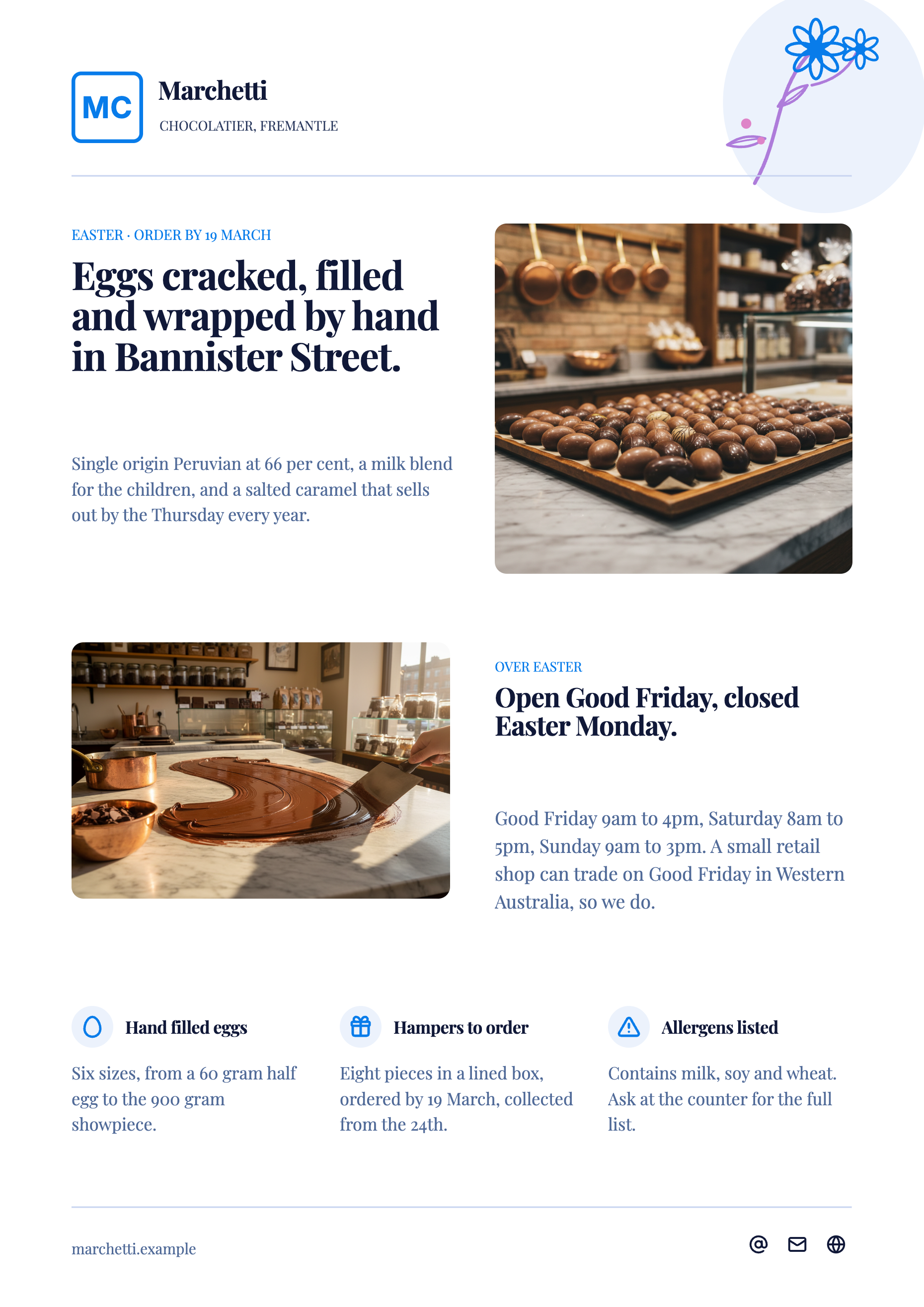 Easter promotion flyer example