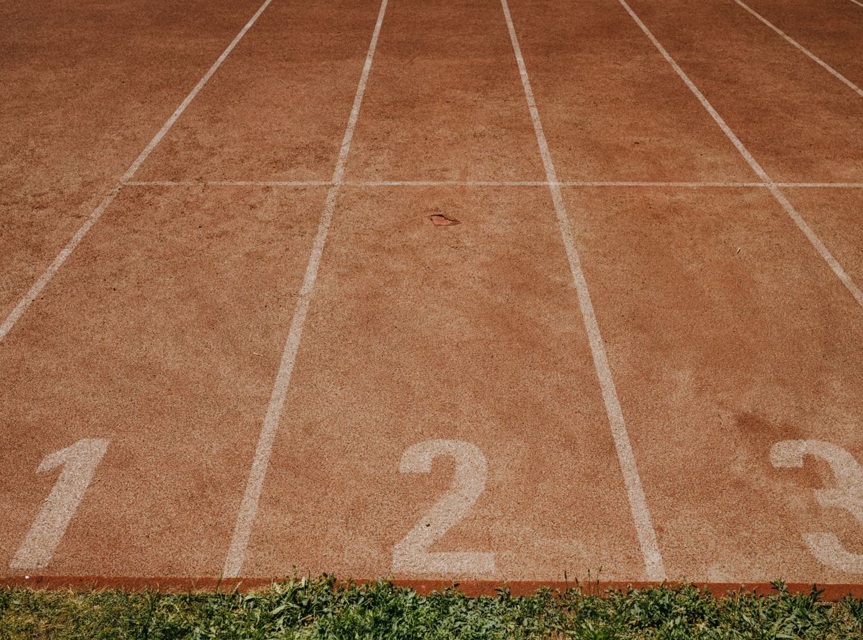 athletics track lane numbers