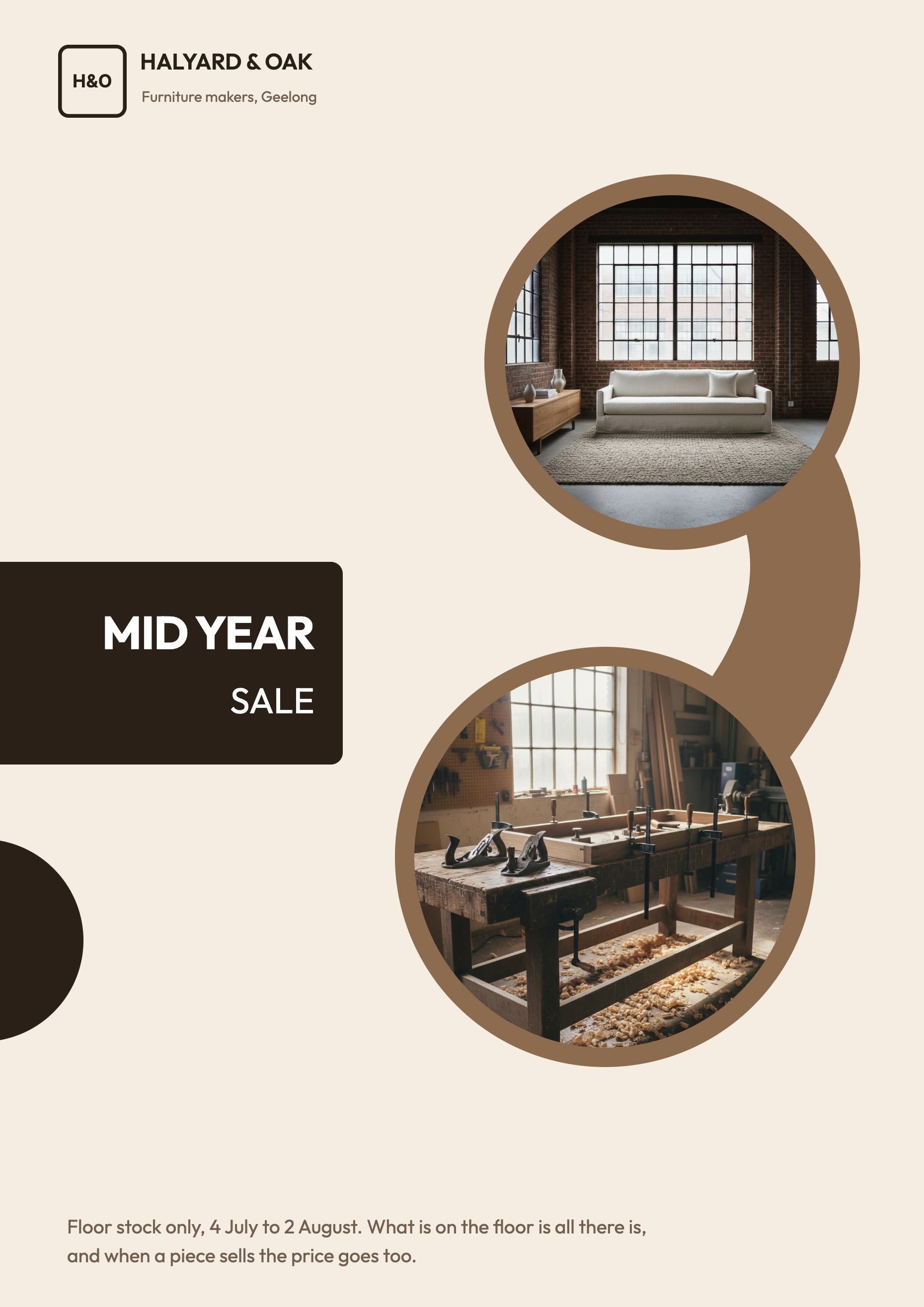 Furniture sale flyer example