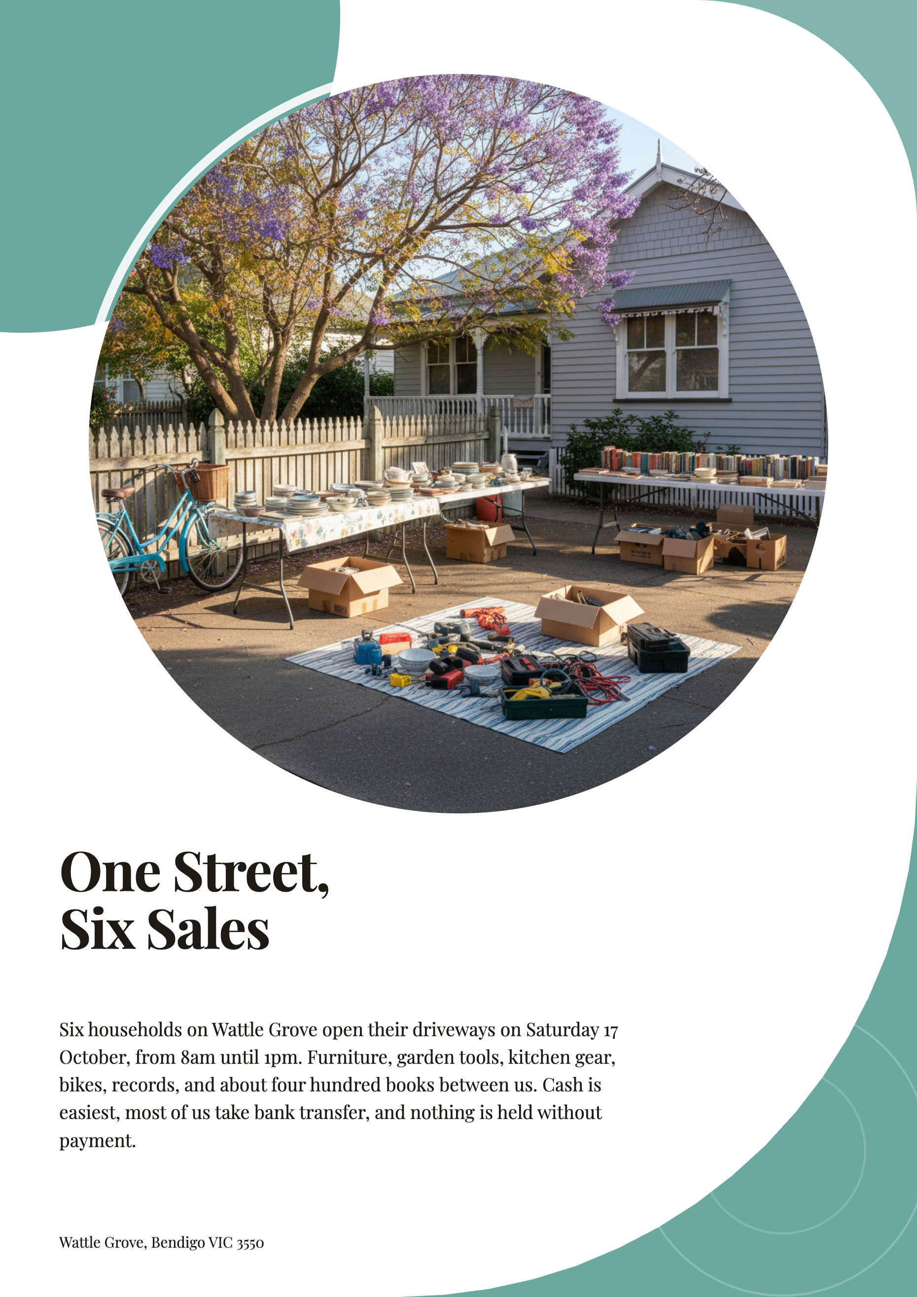 Garage sale flyer example