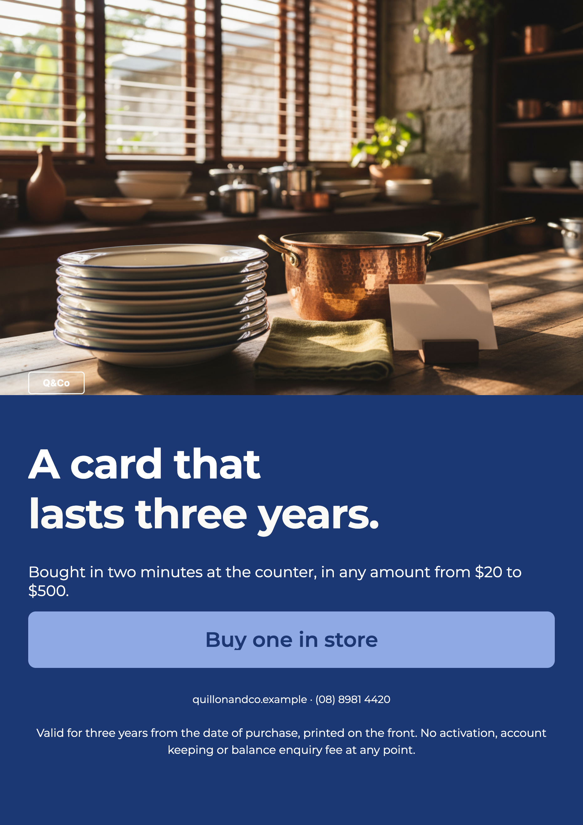 Gift card promo flyer example