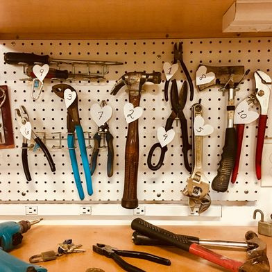 handyman tools drill shelf