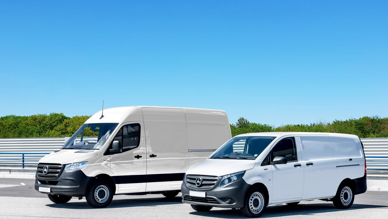 white delivery van modern fleet