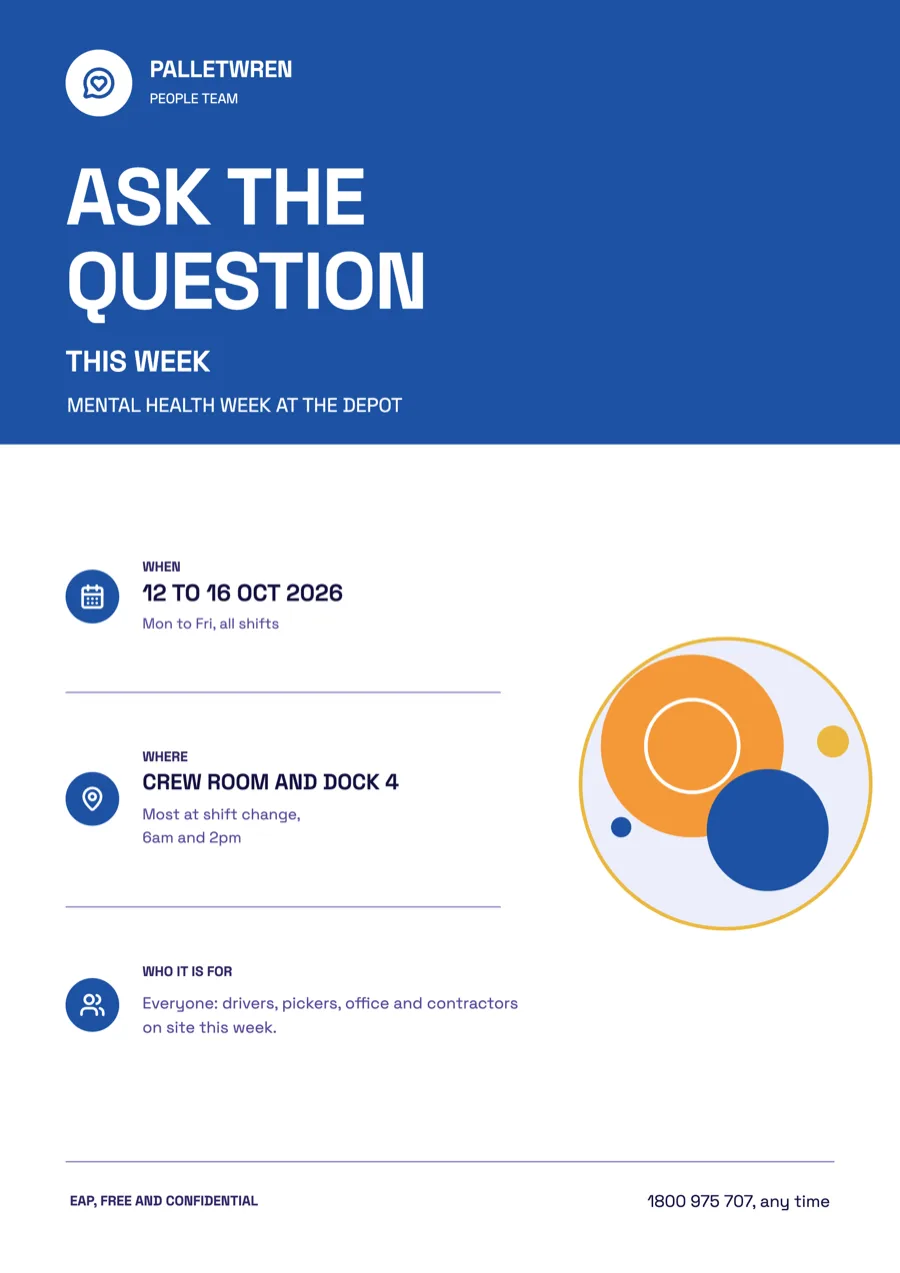 Mental health awareness flyer for a workplace week example