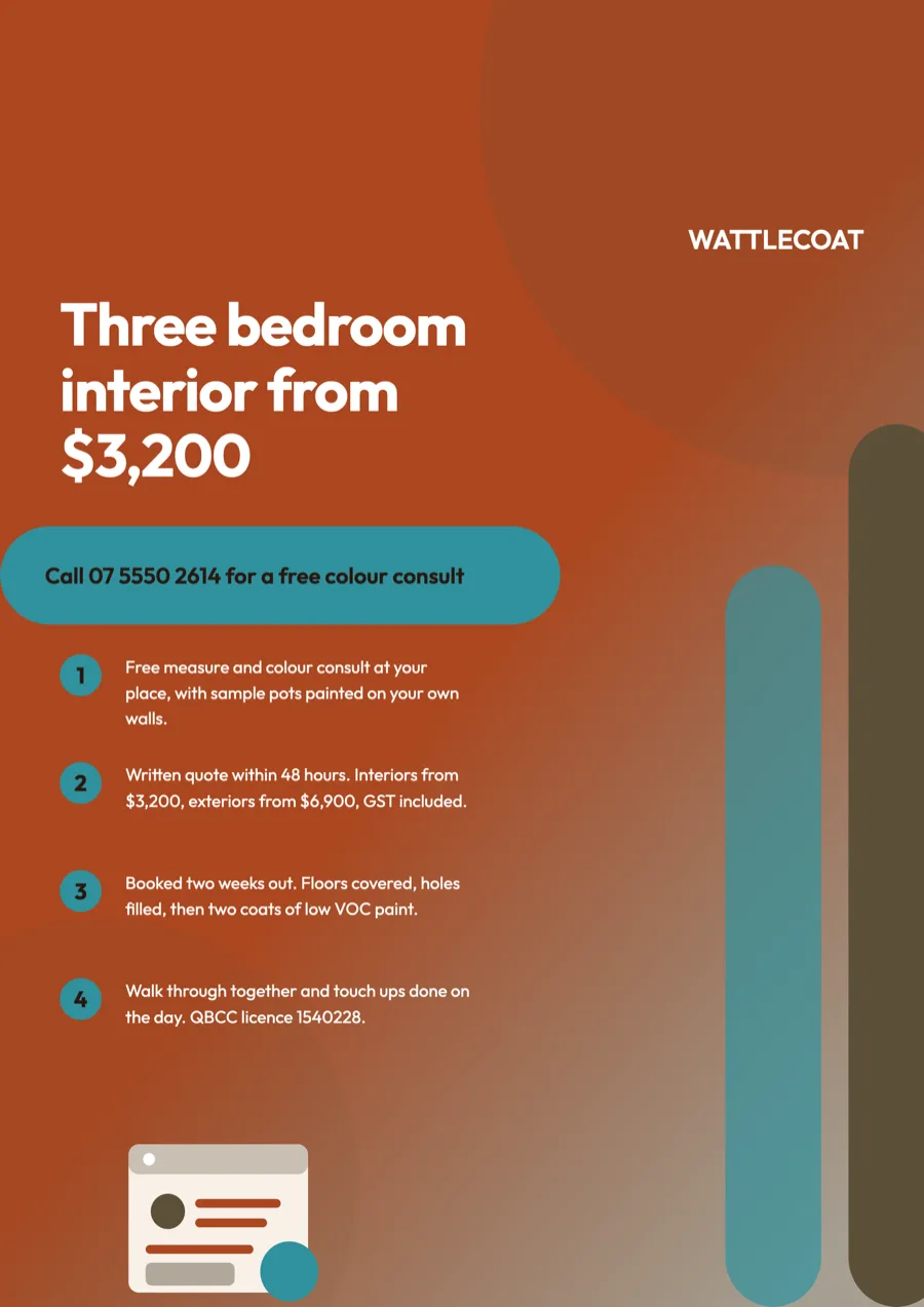 House painter flyer with interior and exterior prices example