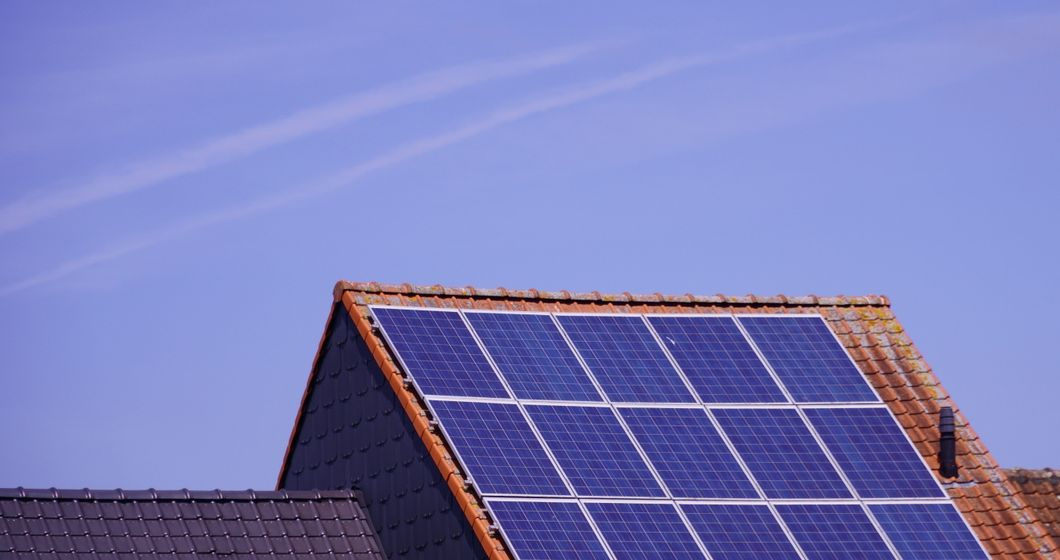 solar panels on tiled roof