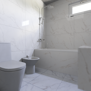 subway tile shower bathroom
