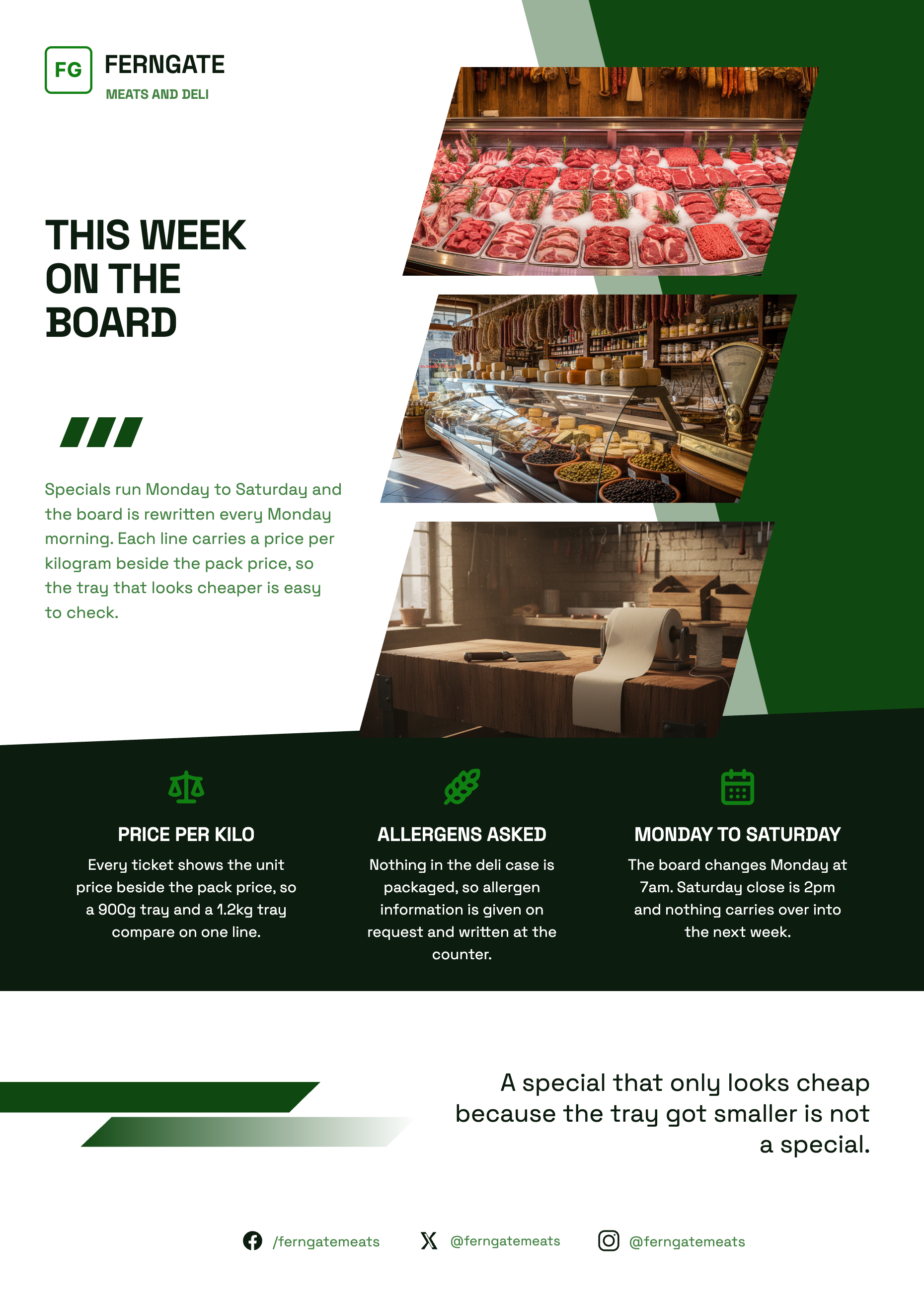 Weekly deals flyer example