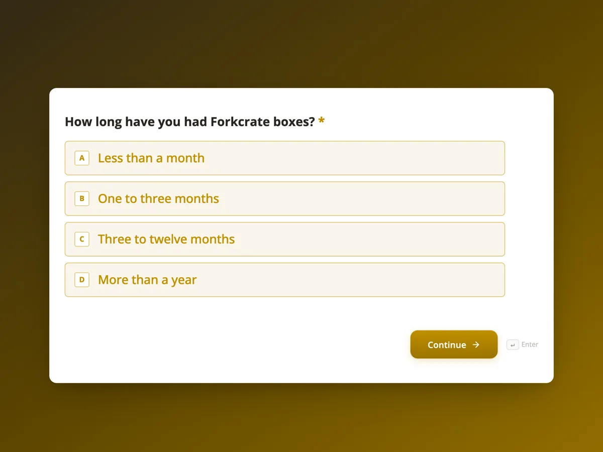 Cancellation survey with a main reason and a pause offer example