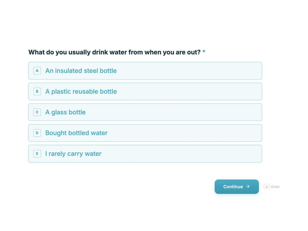 Concept testing survey template: two concepts, one preference example