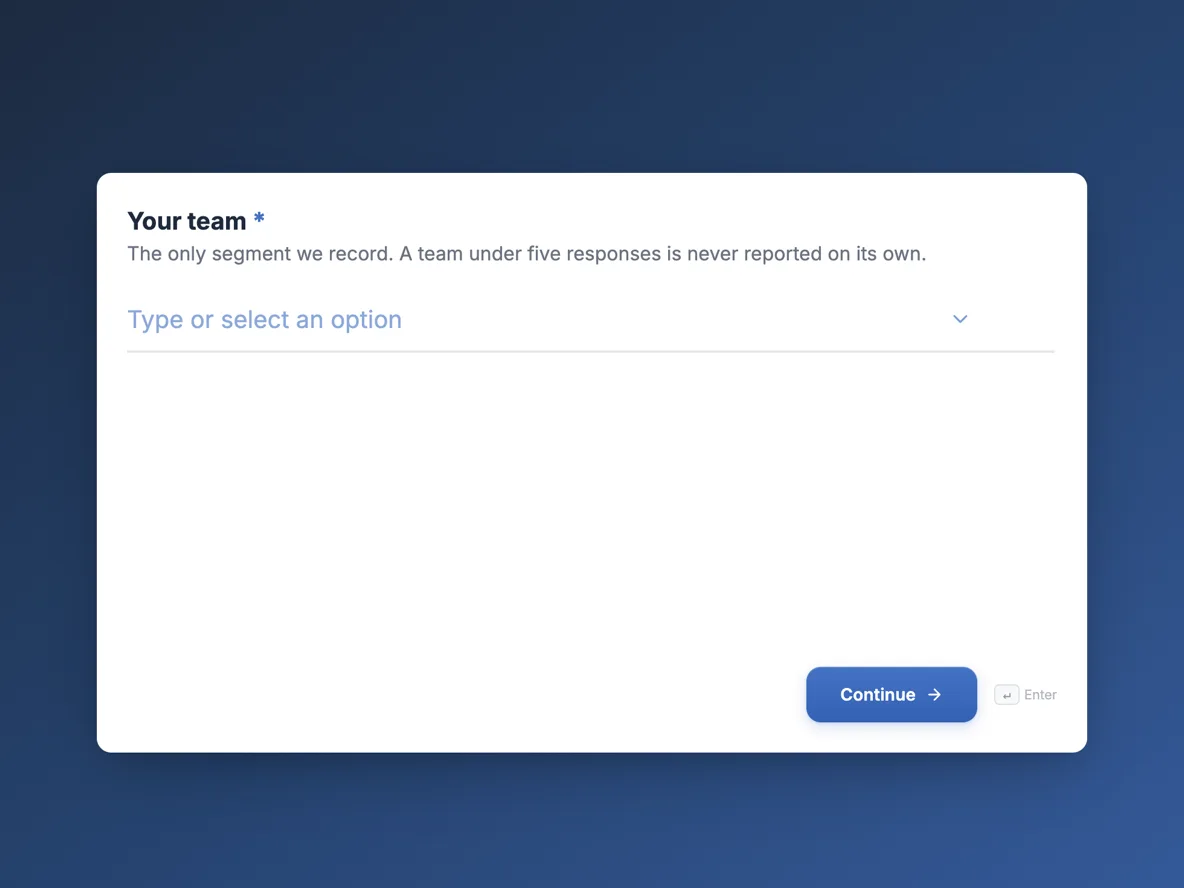 Top of the employee pulse survey that can be trended month to month example