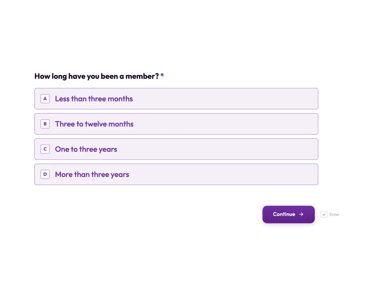 Top of the gym member satisfaction survey for classes, equipment and hours example