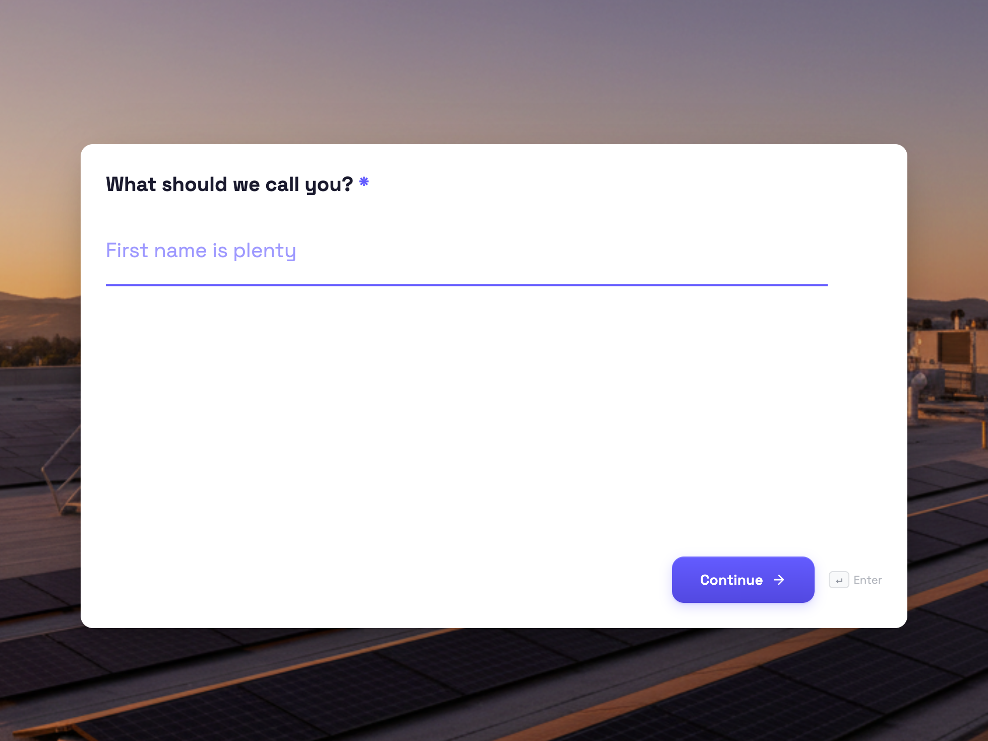 Lead capture form example