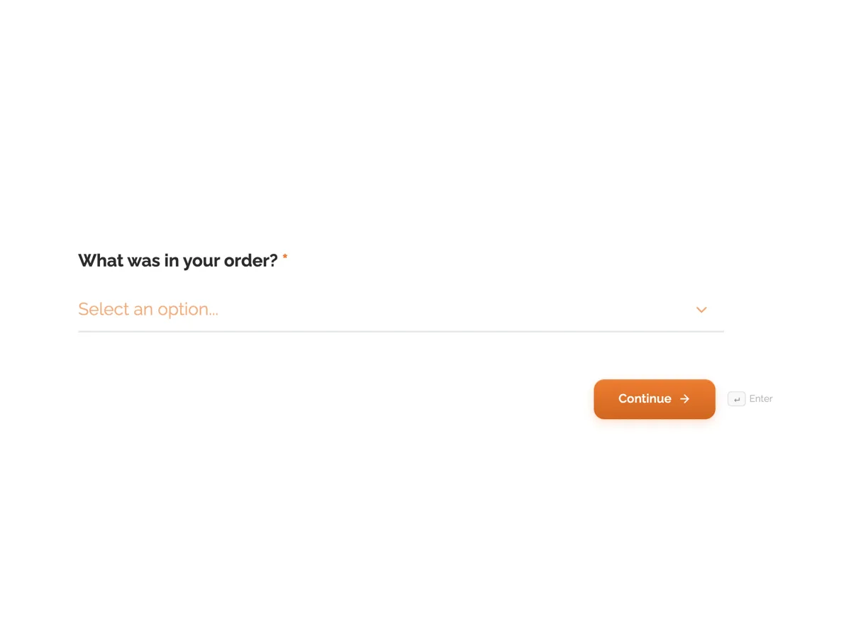 Post purchase survey template: discovery, checkout and delivery example