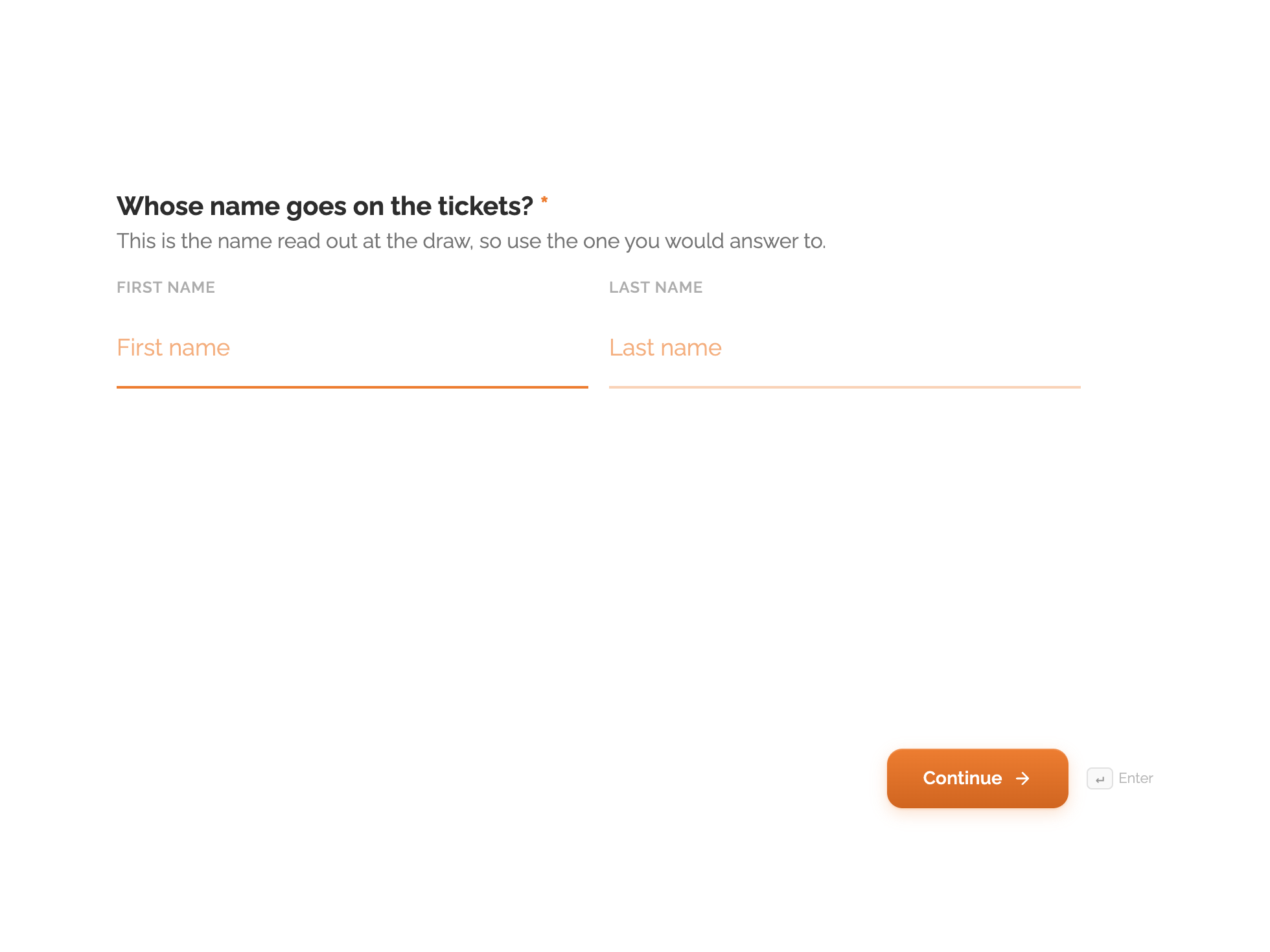 Raffle ticket form example
