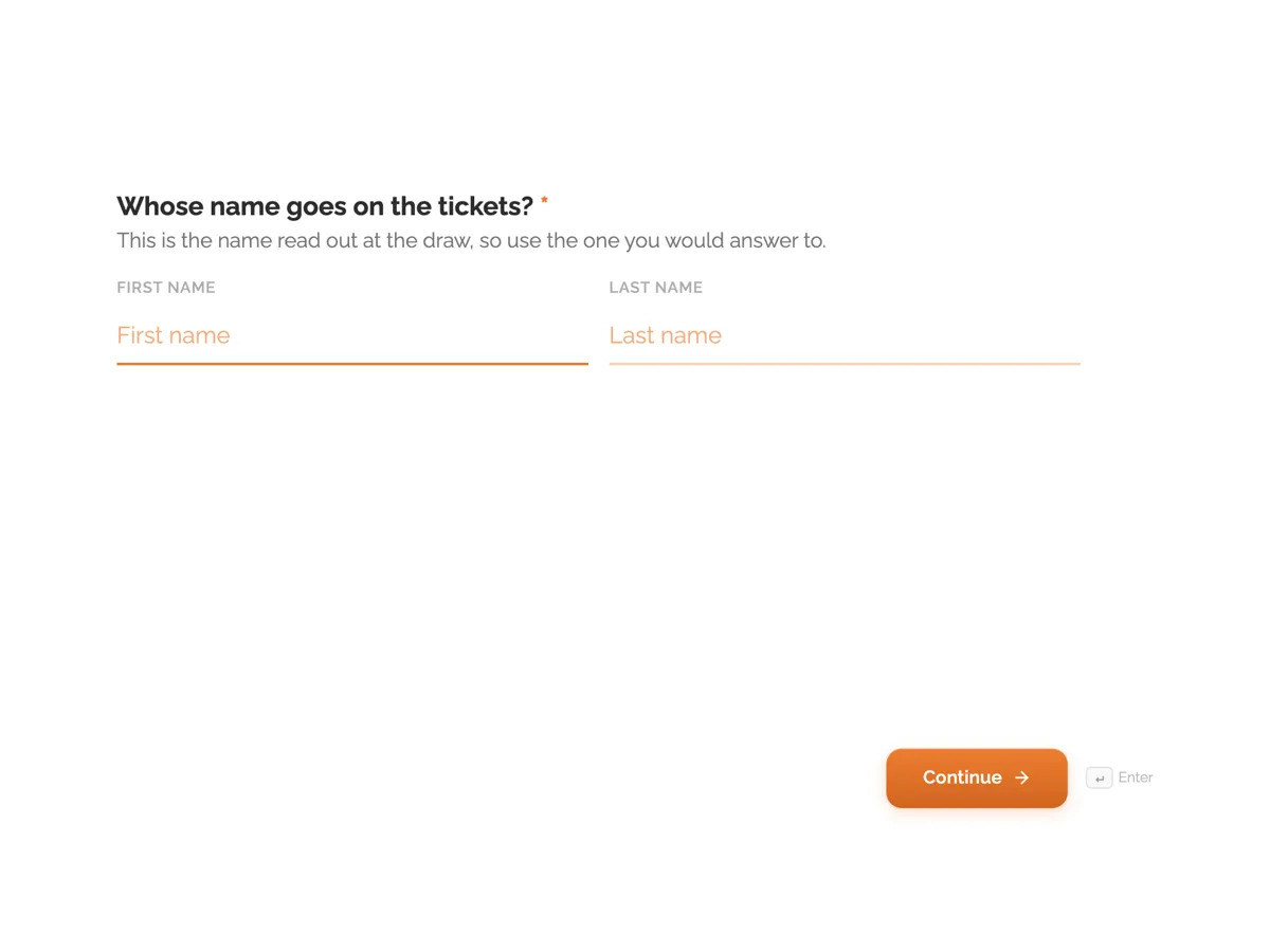 Raffle ticket form example