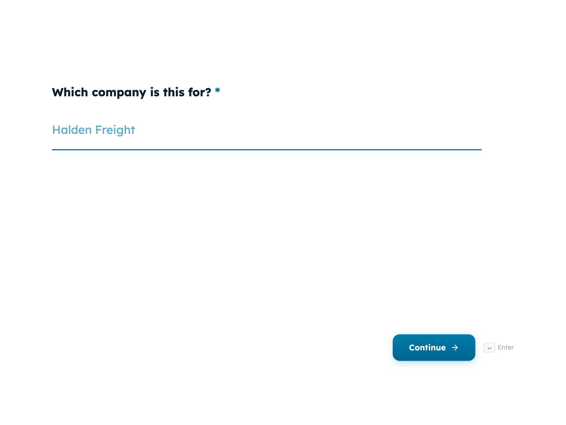 Welcome screen of the event sponsorship enquiry form example
