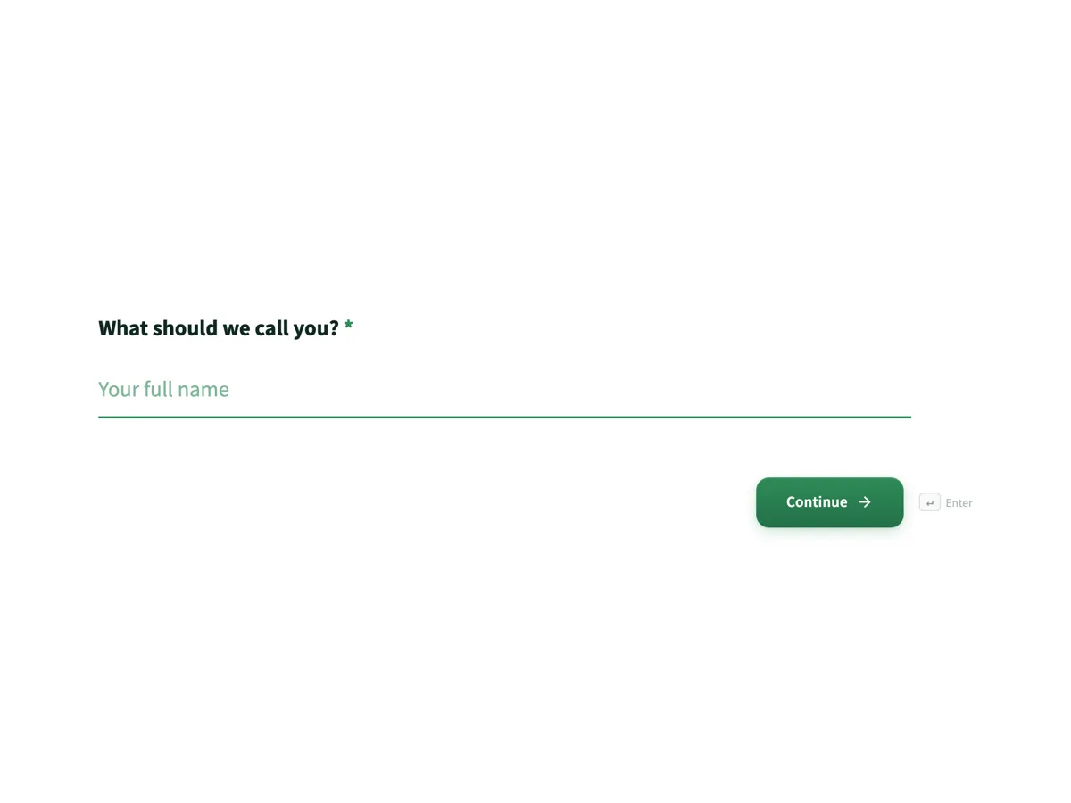 Volunteer signup form example