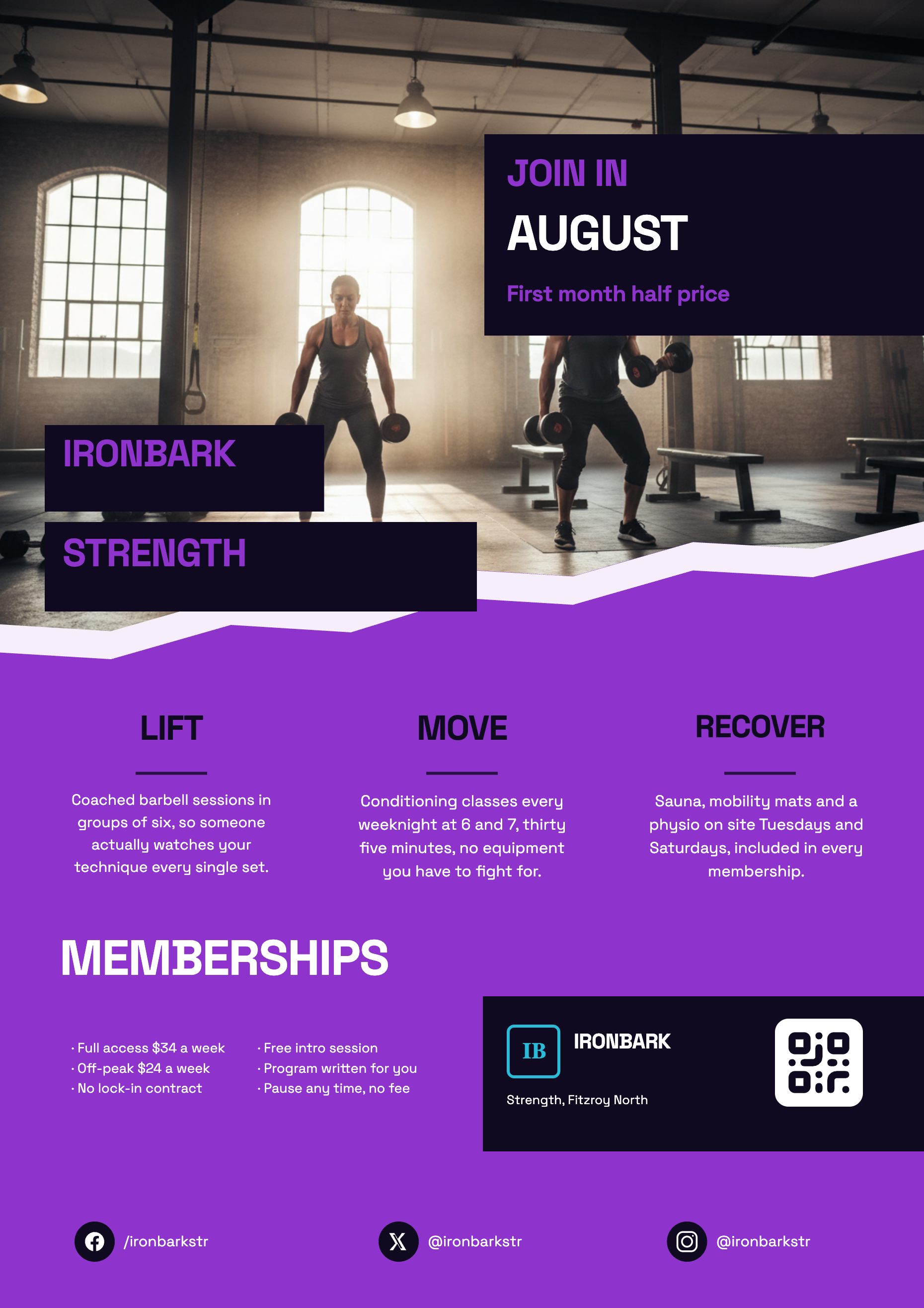 Gym and fitness flyer example