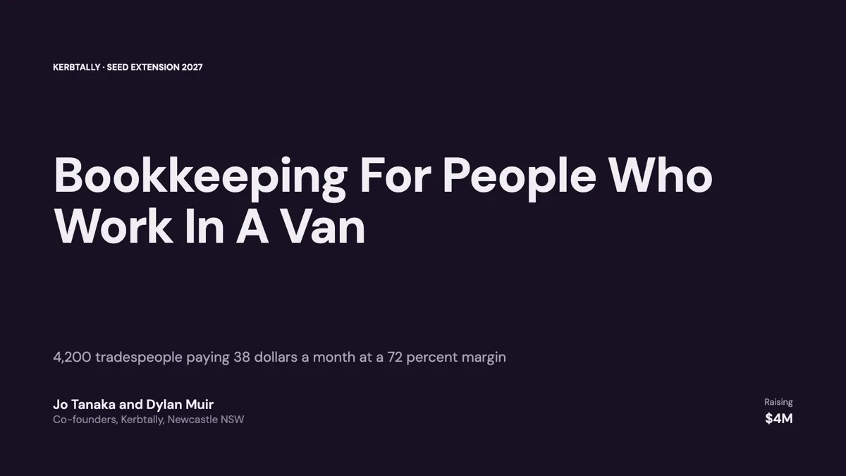 AI startup pitch deck example with the inference cost shown example
