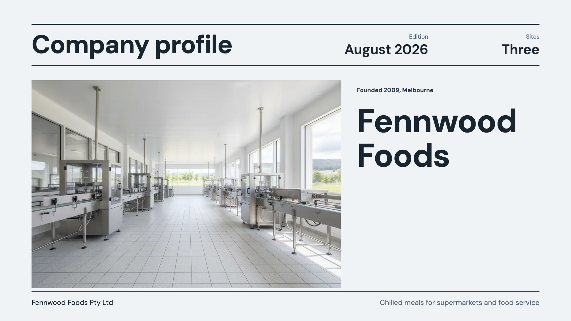 Company profile presentation example