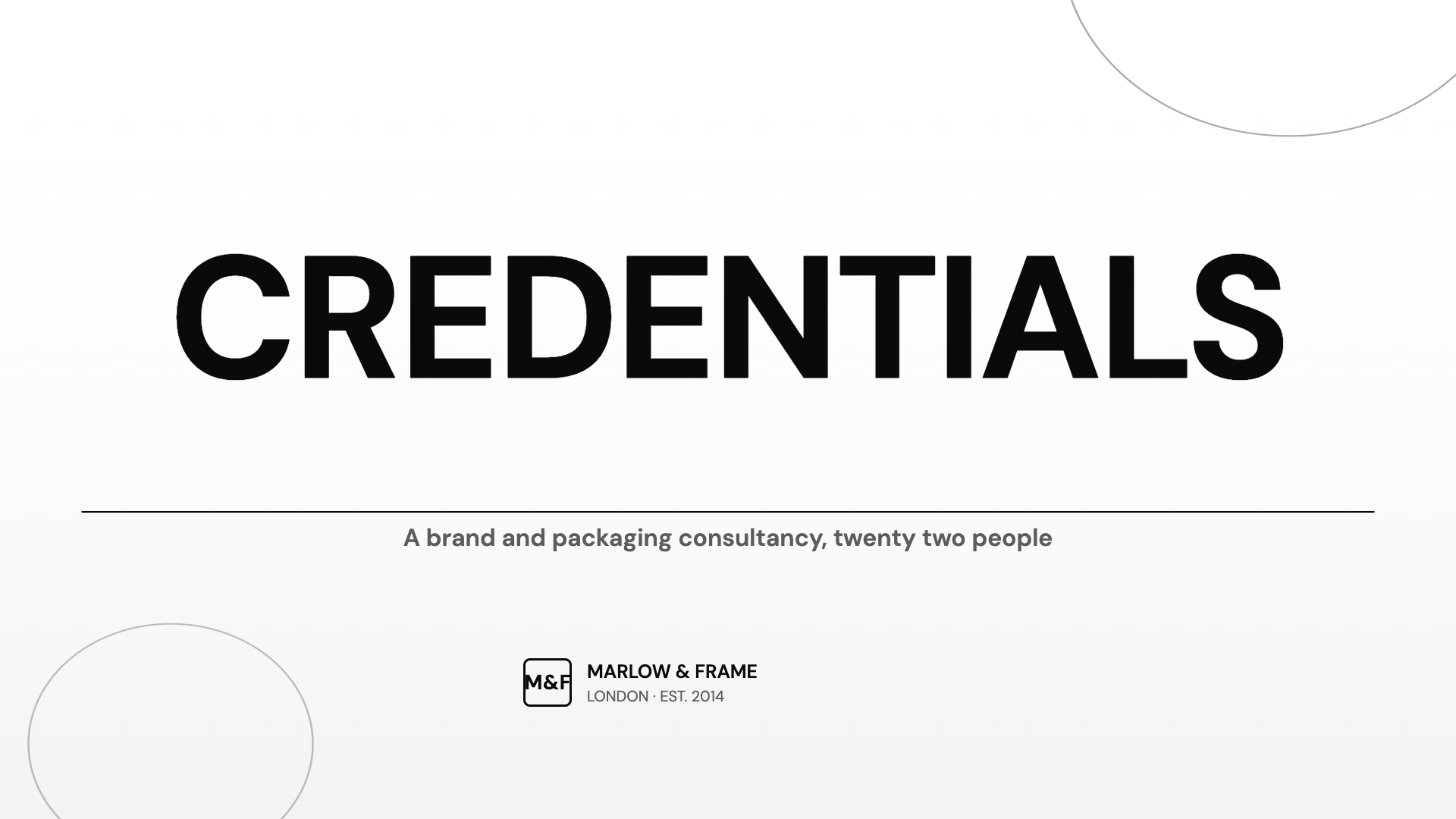 Credentials deck example