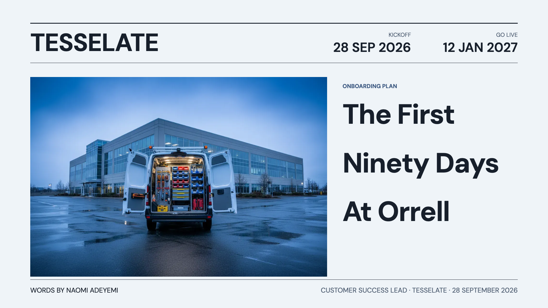 Customer onboarding deck example