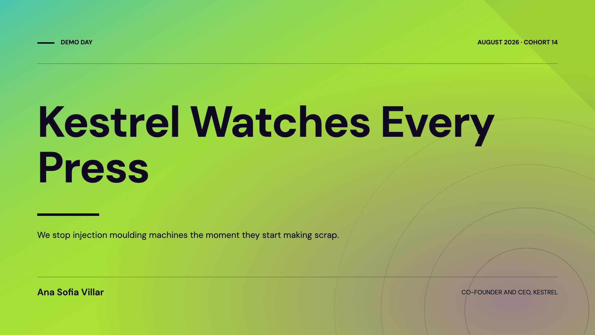 Demo day pitch deck example