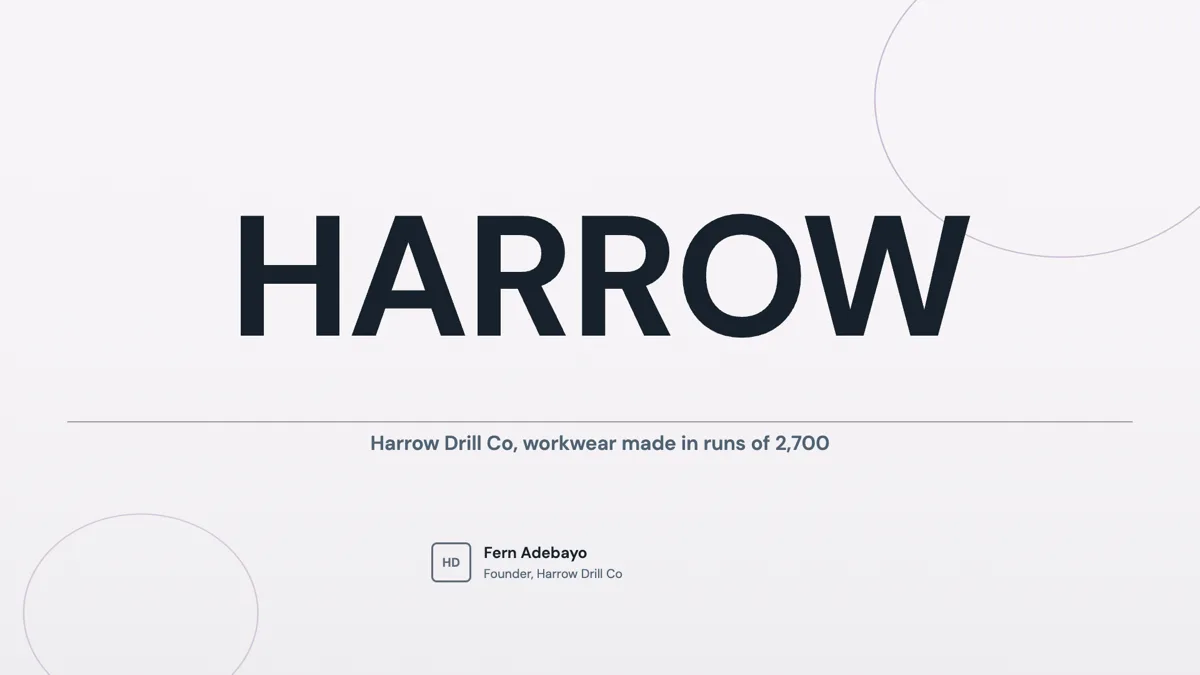 Fashion brand pitch deck example built on sell through example