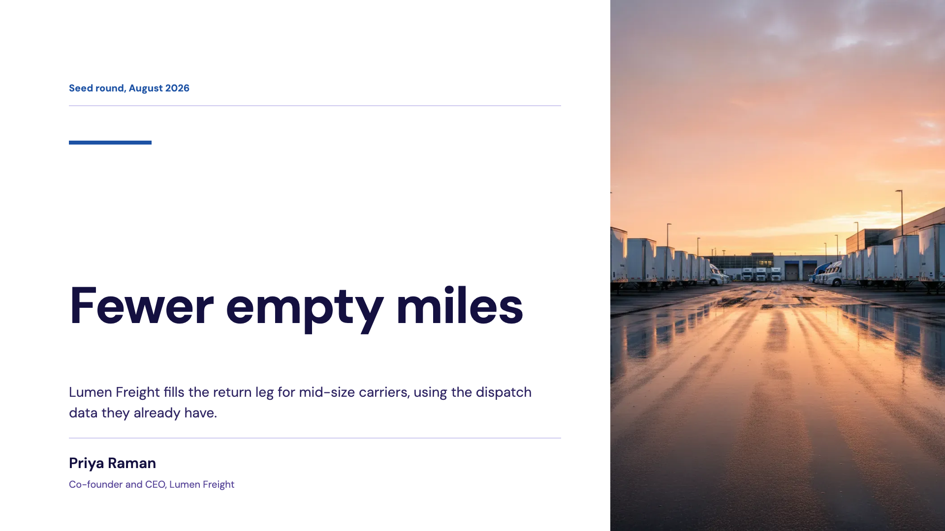Investor pitch deck example