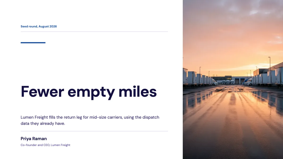 Investor pitch deck example