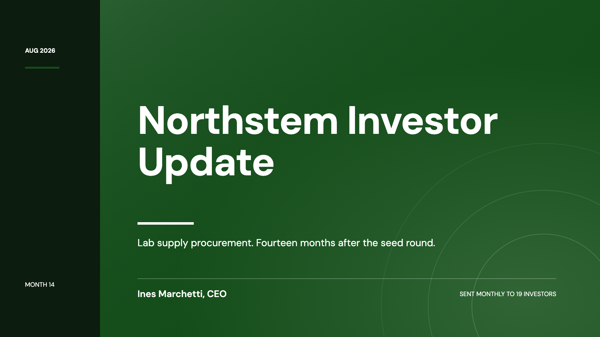Investor update deck example