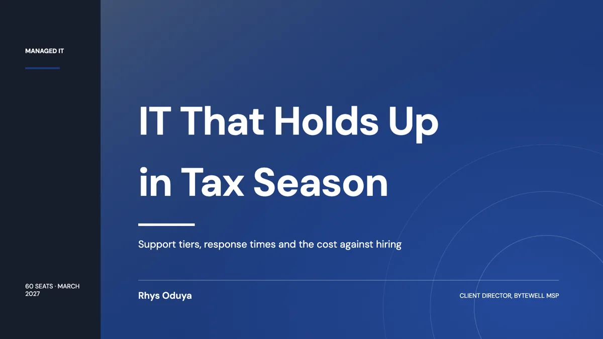Managed IT services sales deck: tiers and response times example