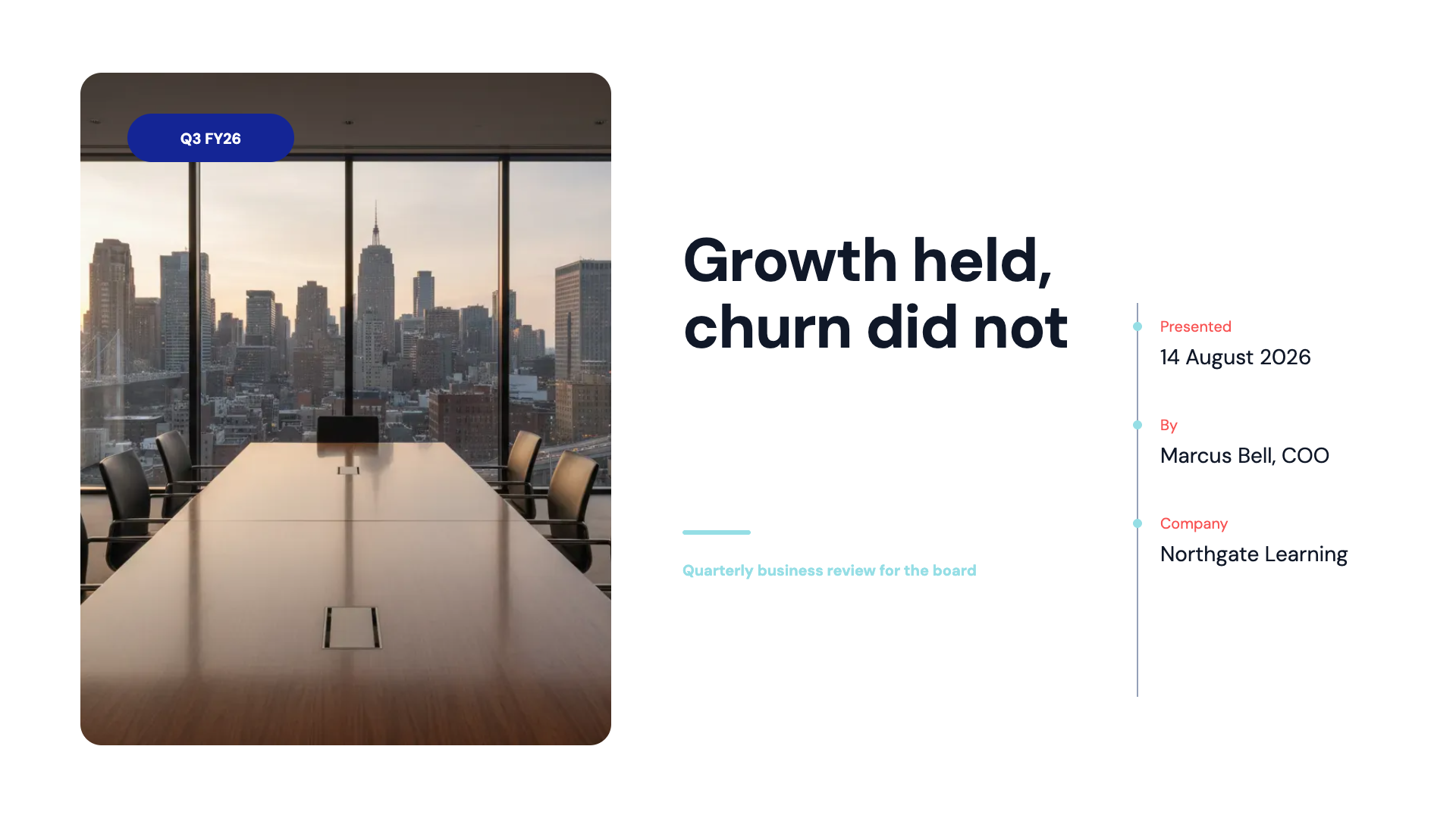 Quarterly business review deck example