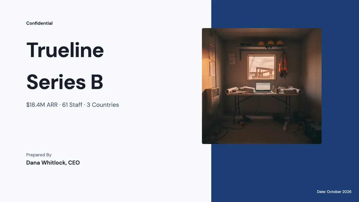 Series B pitch deck that proves the machine, not the product example