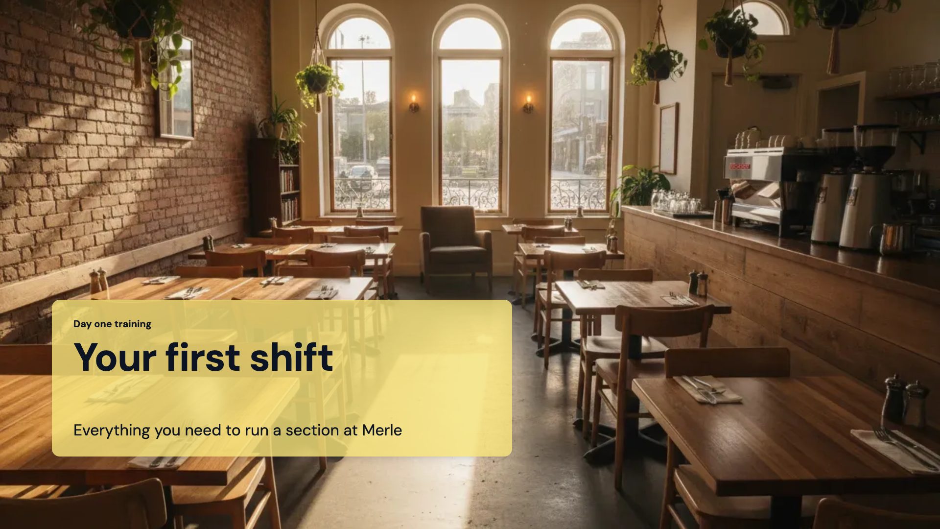 Training and onboarding presentation example