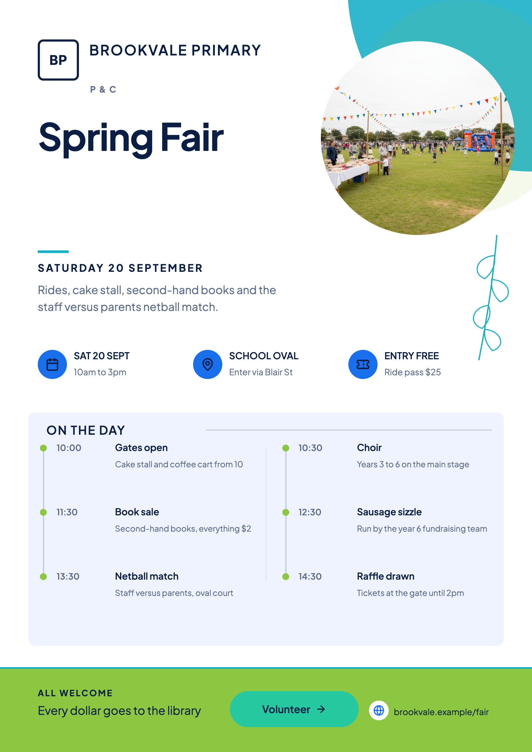 School event flyer example