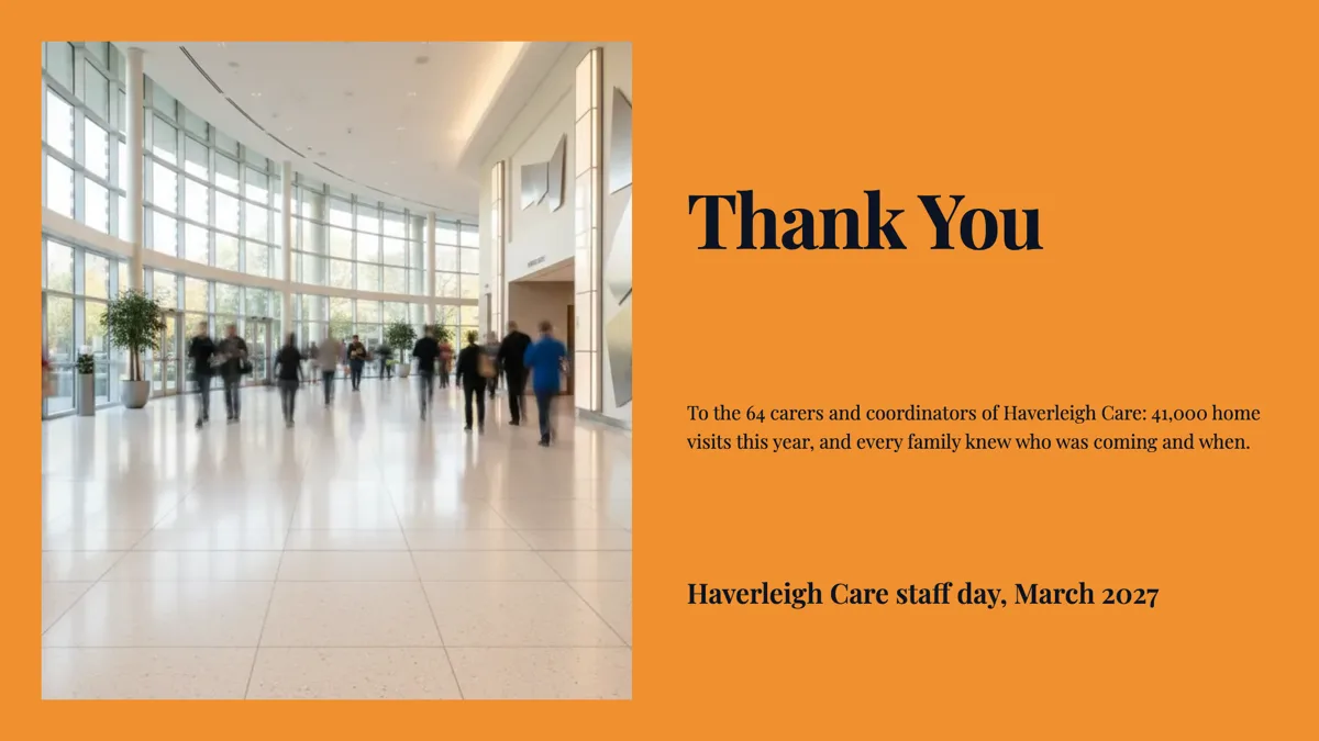 Photo thank you slide for a staff day example