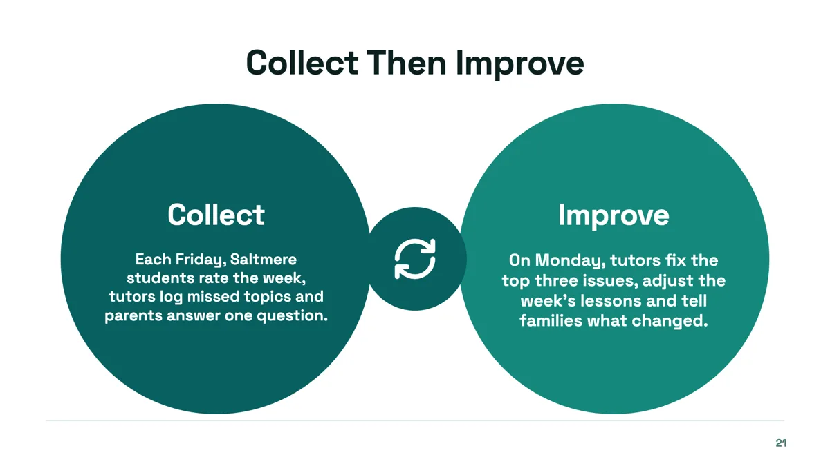 Two step cycle slide for the smallest feedback loop example