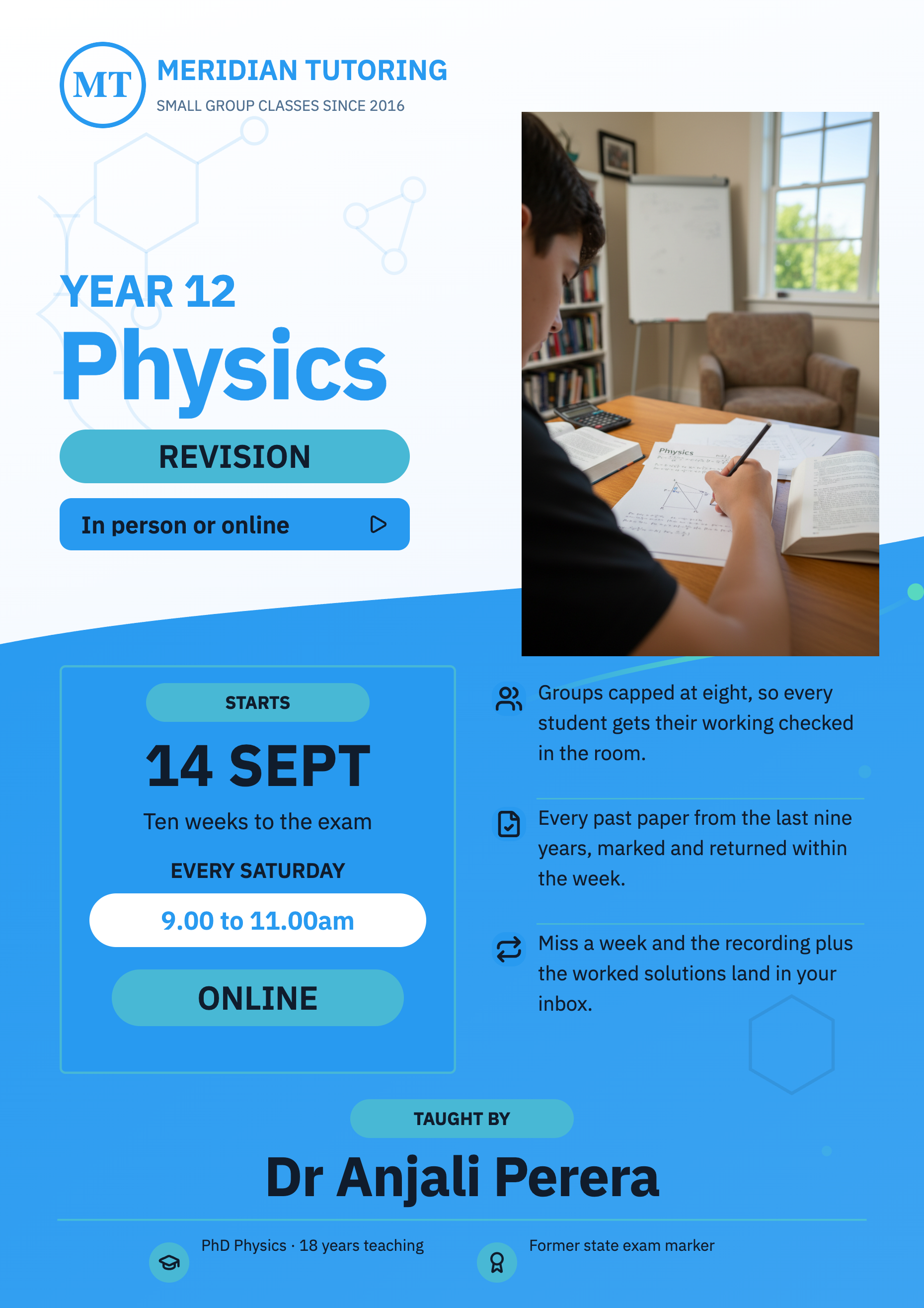 Tutoring and classes flyer example