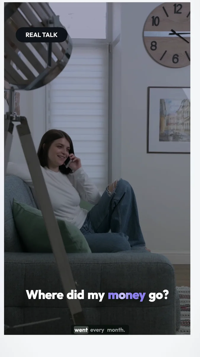 Budgeting app UGC ad example example