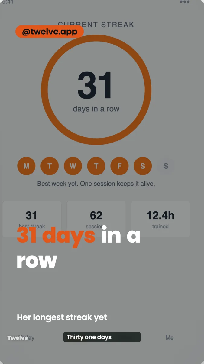 Fitness app UGC ad example example
