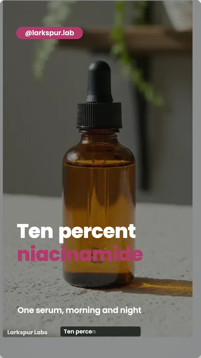 Skincare serum UGC ad example example